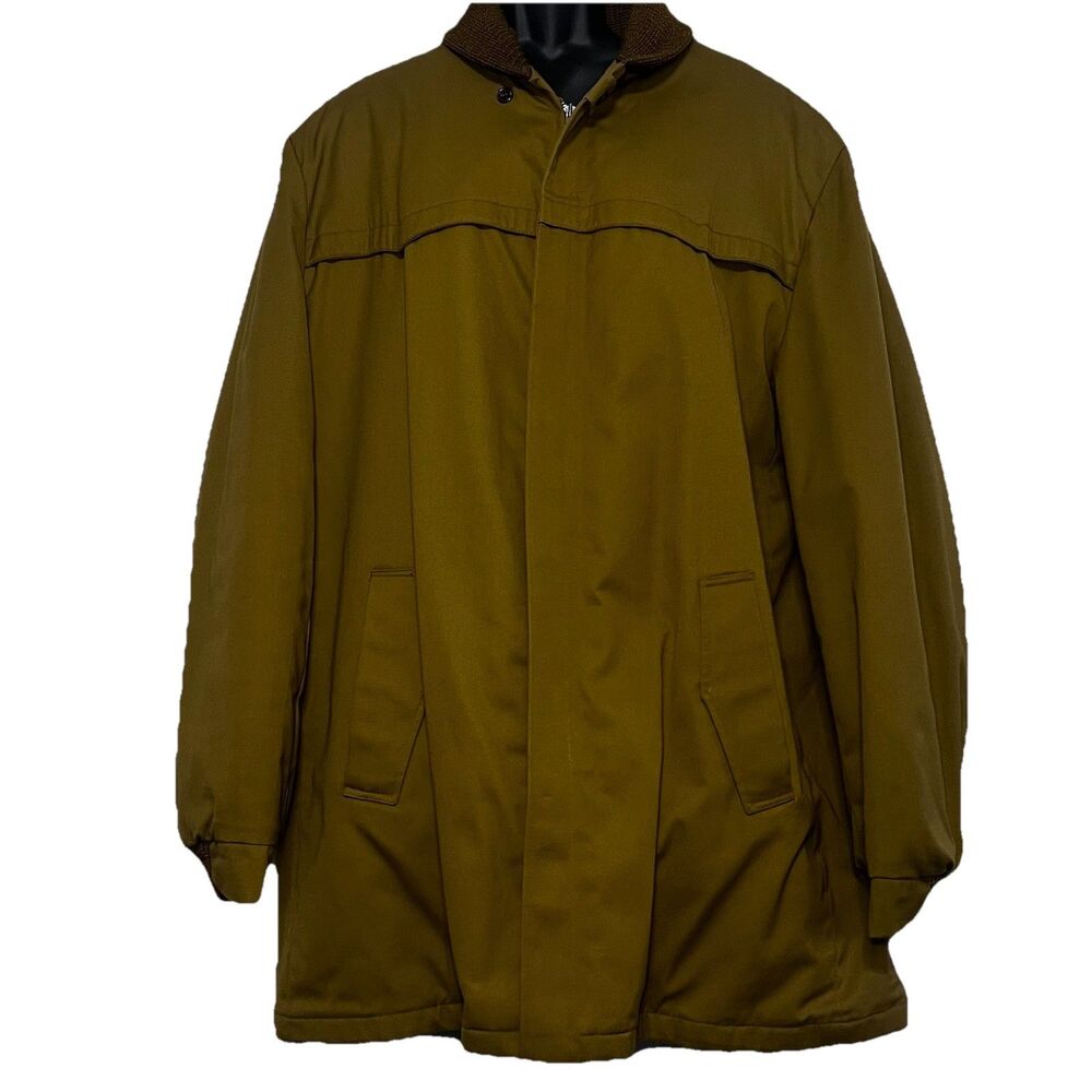 Vintage 60s Sears Barn Coat Sherpa Lined Jacket Men's 48 X Tall EUC